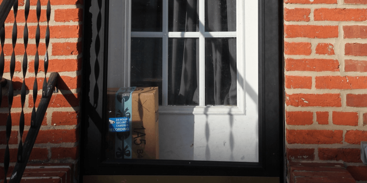 Frustrated Philadelphia couple fills box with unpleasant items for revenge on porch thieves, who fall for the trap every time.