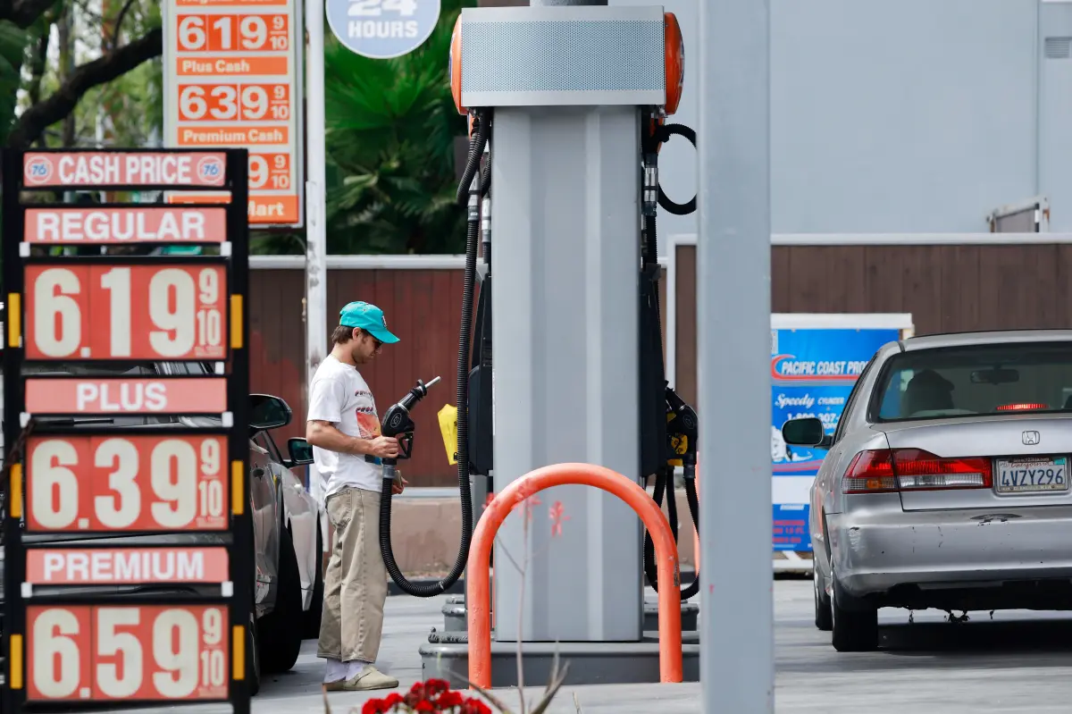 Gas prices in California approach $6, while diesel reaches an all-time high of $7.45 due to supply concerns.