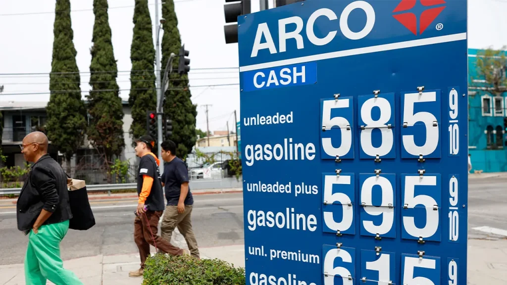 Gas prices in the US exceed $4 a gallon due to rising fuel costs from the conflict in Iran