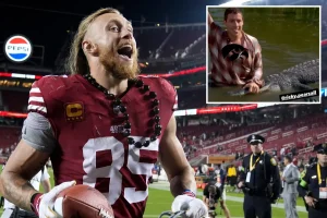 George Kittle pokes fun at Ricky Pearsall after March Madness surprise loss