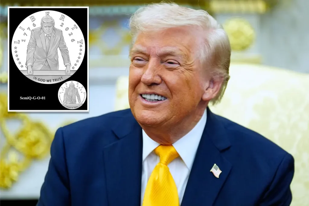 Government arts committee greenlights design for gold Trump coin