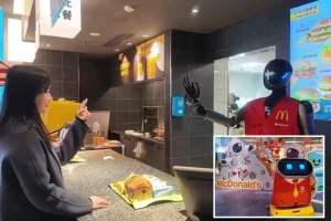 Humanoid robots introduced at McDonald's in a Chinese city to serve food and welcome guests
