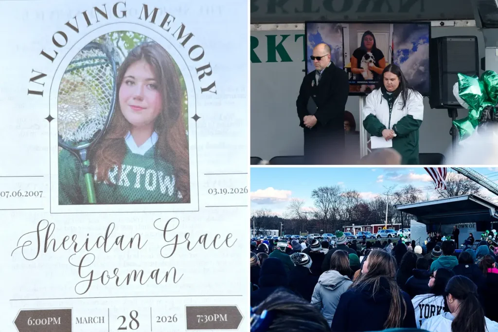 Hundreds gather in a New York City suburb to honor Loyola University student Sheridan Gorman