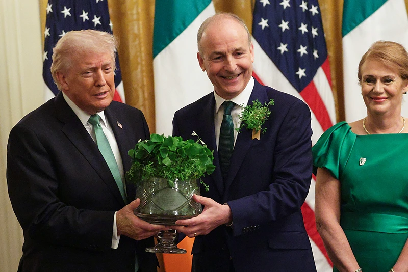 Irish leader Micheál Martin talks about U.S.-Iran tensions before meeting with Trump