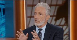Jon Stewart Worried about Large Democrat Field That Might Let Republican Win California Governor Race