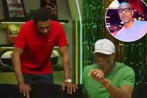 Kenyon Martin has a tense exchange with a podcast producer during an uncomfortable situation.