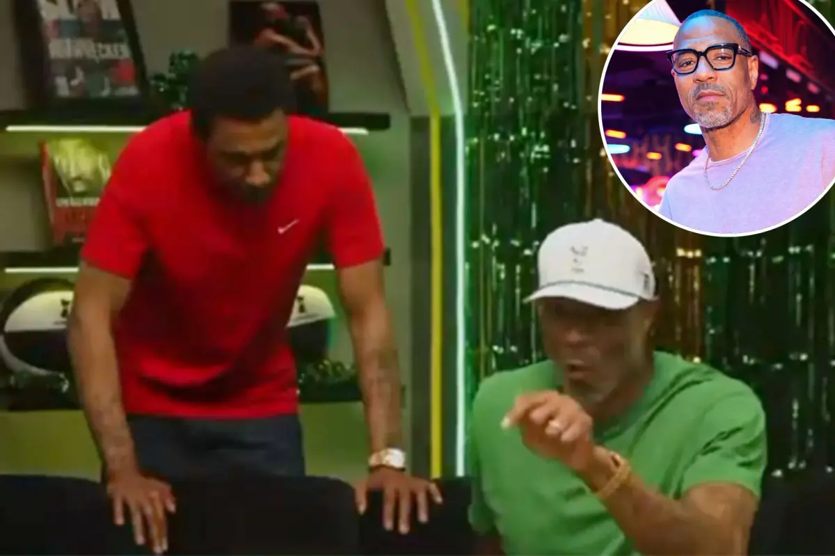 Kenyon Martin has a tense exchange with a podcast producer during an uncomfortable situation.