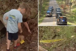 Kids discover human skull while playing by creek in South Carolina, officials recover 50 additional bones.