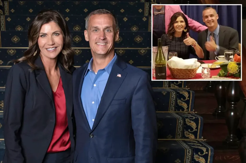 Kristi Noem and Corey Lewandowski were teased by politicians from both parties at the DC Gridiron dinner.