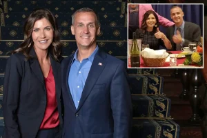 Kristi Noem and Corey Lewandowski were teased by politicians from both parties at the DC Gridiron dinner.