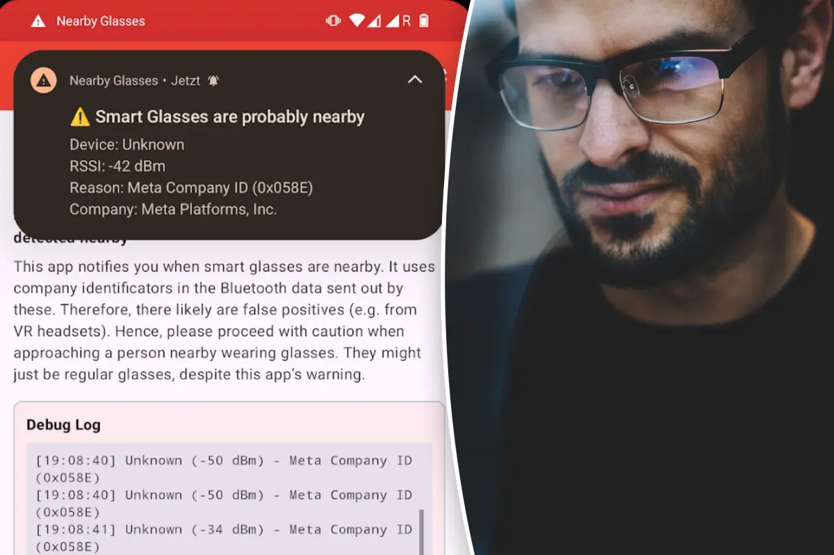 Local Glasses app monitors smart glasses users around you