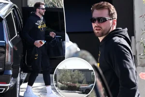 Luka Doncic appears relaxed outside his bachelor pad in Manhattan Beach during the turmoil.