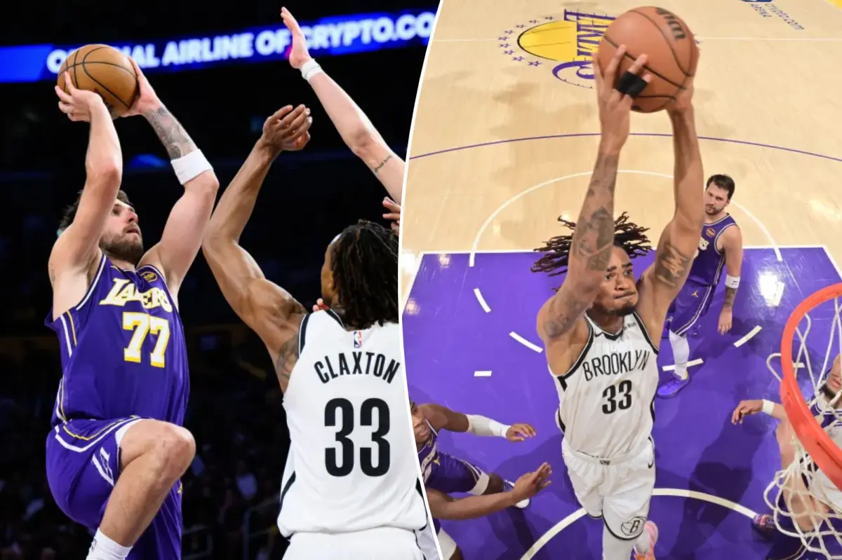 Luka Doncic dominates the Nets even after receiving his 16th technical foul as the Lakers excel.
