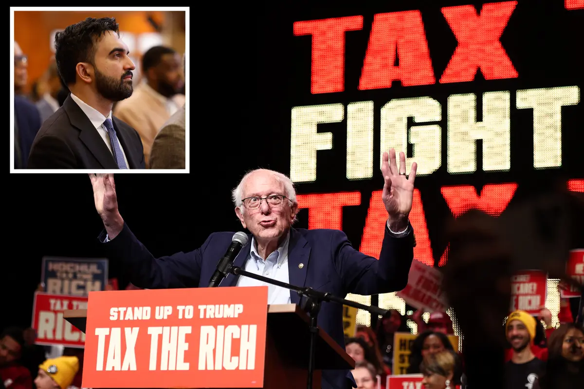 Mamdani misses Bernie Sanders' Bronx rally focused on taxing the wealthy as conflicts over progressive legislation rise with Gov. Hochul.