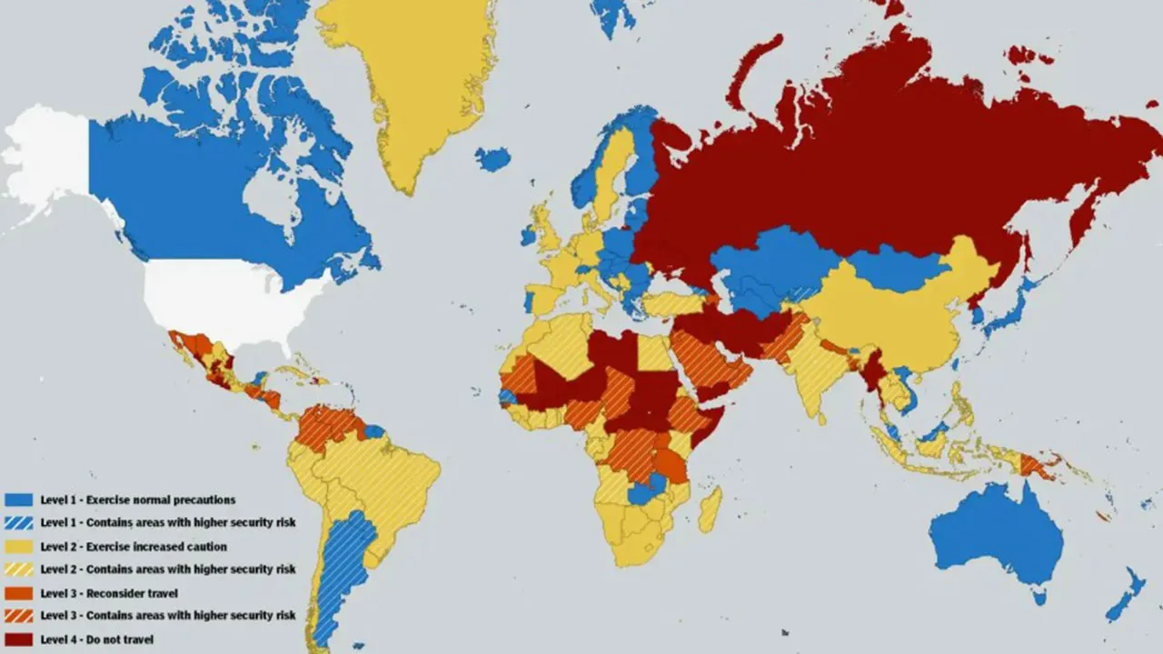Map reveals the most dangerous countries in the world