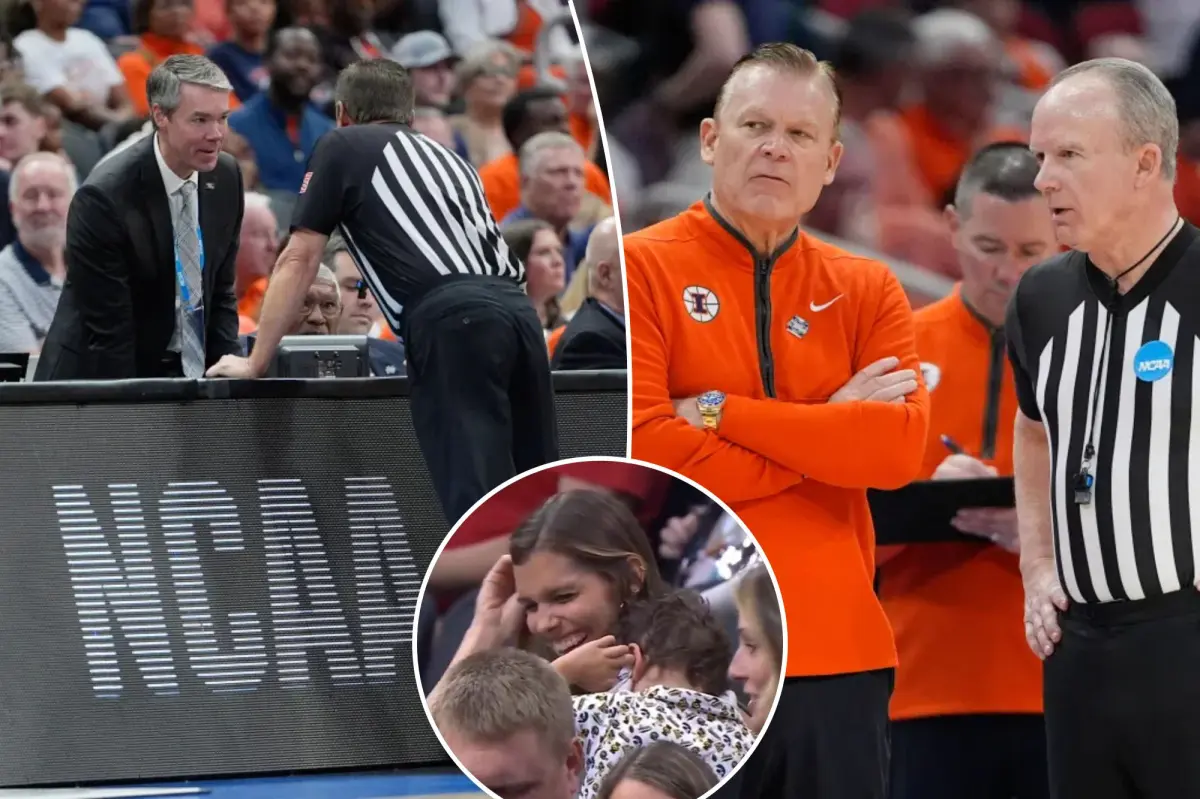 March Madness game between Illinois and Iowa delayed 11 minutes due to a broken horn