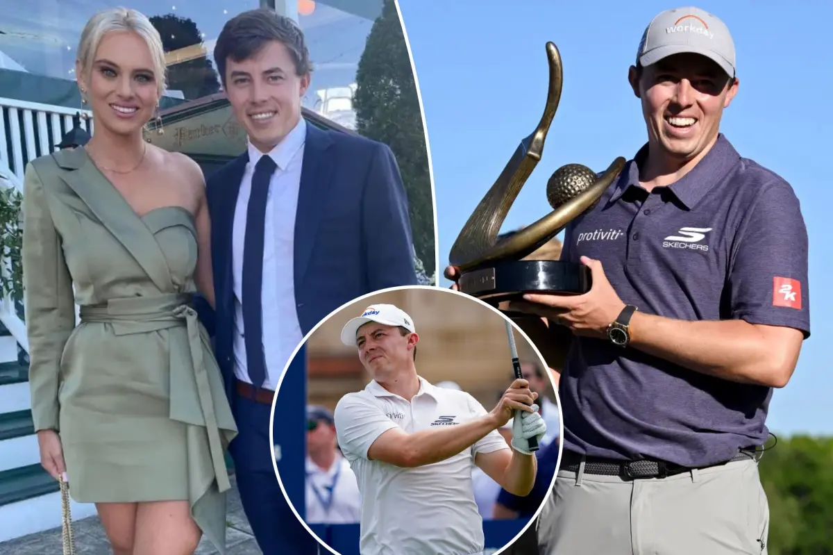 Matt Fitzpatrick's wife honors the golfer's victory at the Valspar Championship