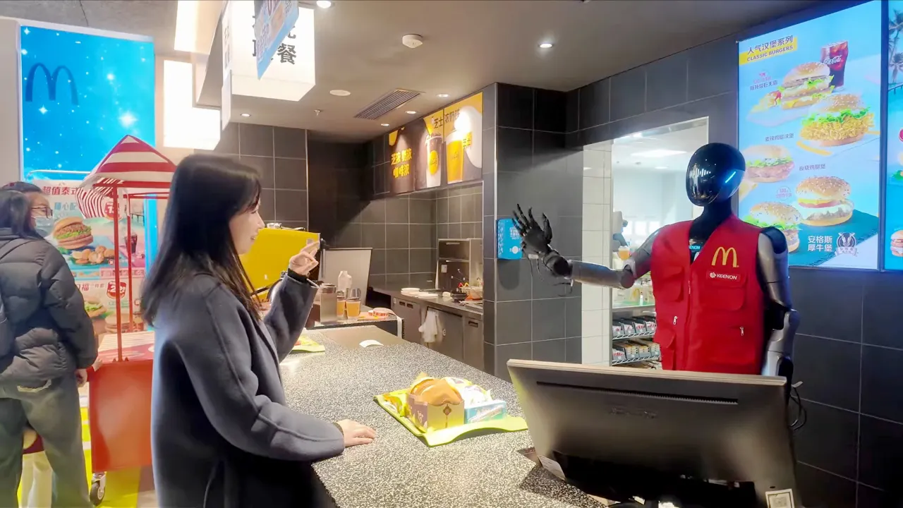 McDonald's trials humanoid robots from Keenon Robotics in Shanghai