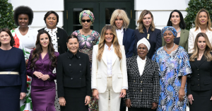 Melania Trump Welcomes 45 First Spouses at the White House for Day Two of the Fostering the Future Together Summit