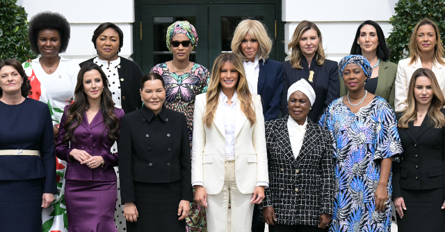 Melania Trump Welcomes 45 First Spouses at the White House for Day Two of the Fostering the Future Together Summit