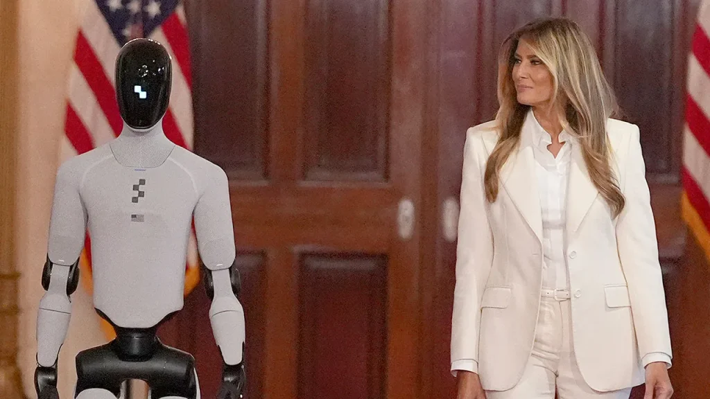 Melania Trump and robot figure 03 create history at the White House