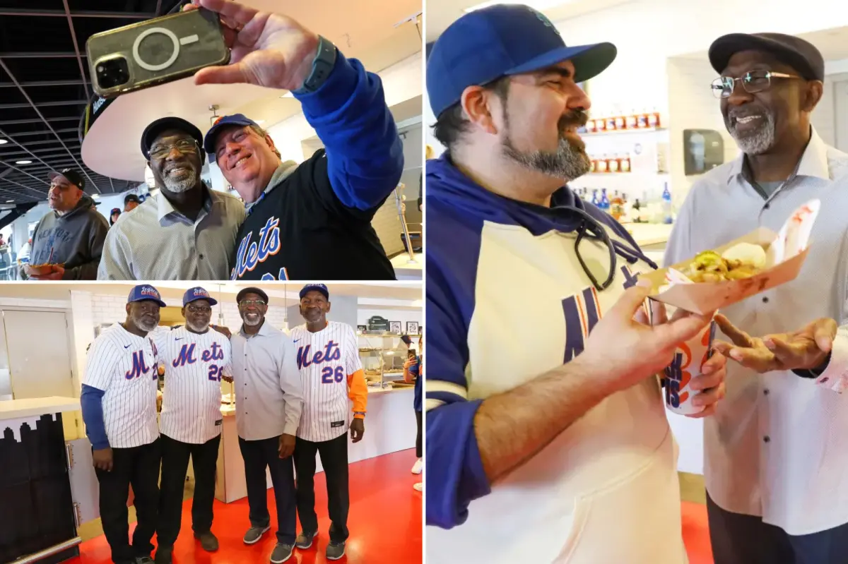 Mets World Series icon Mookie Wilson engages with fans at Citi Field