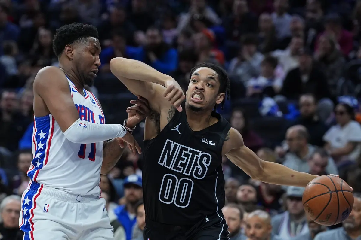 Nets' strong comeback fails against 76ers as losing streak continues