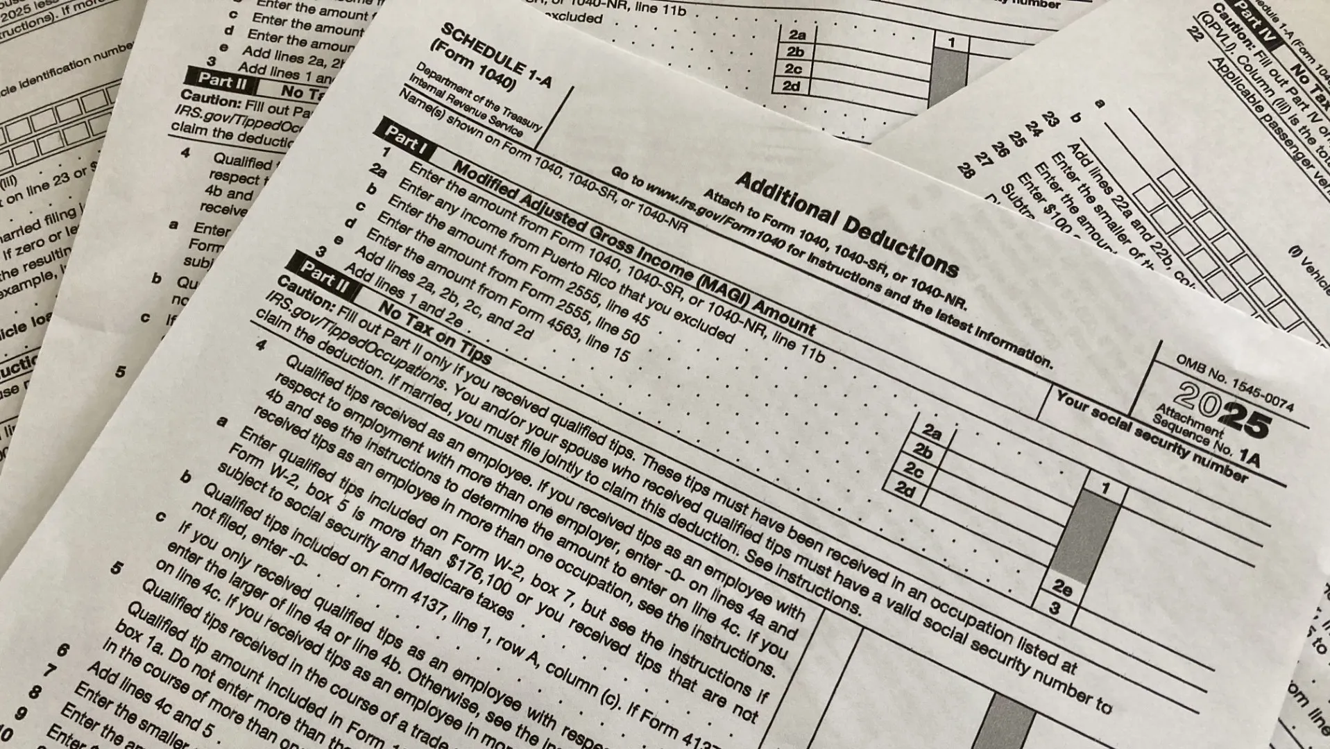 New IRS form Schedule 1-A reveals four significant tax deductions for 2025.