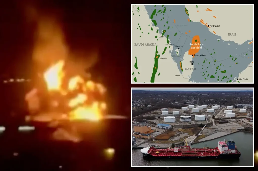 Oil rises past $119 a barrel following Iran's attack on energy sites in the Middle East.