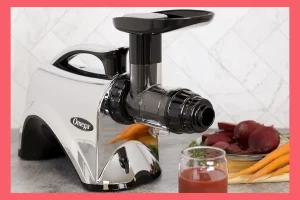 Omega Juicer Premium Vegetable and Fruit Juice Extractor is half price on Amazon
