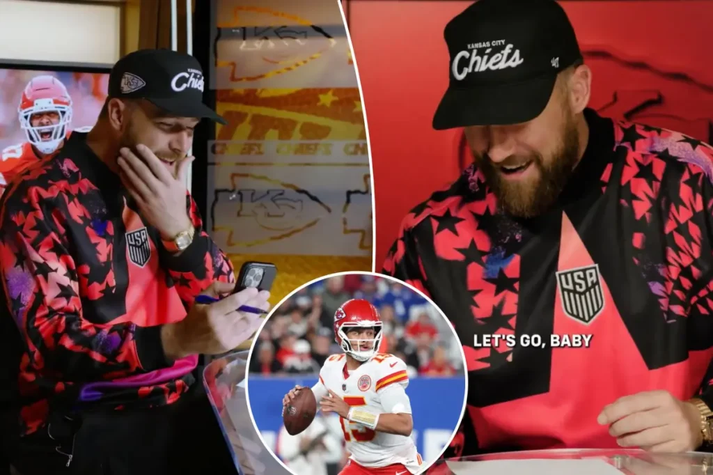 Patrick Mahomes catches Travis Kelce off guard as tight end signs a contract with the Chiefs