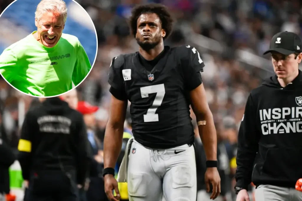 Pete Carroll takes responsibility for Geno Smith's challenging time with the Raiders.