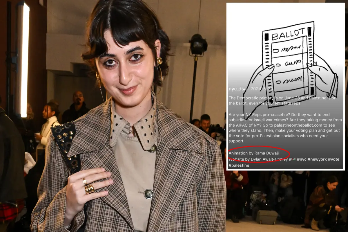 Rama Duwaji, the first lady of NYC, made art for DSA's campaign against Israel.