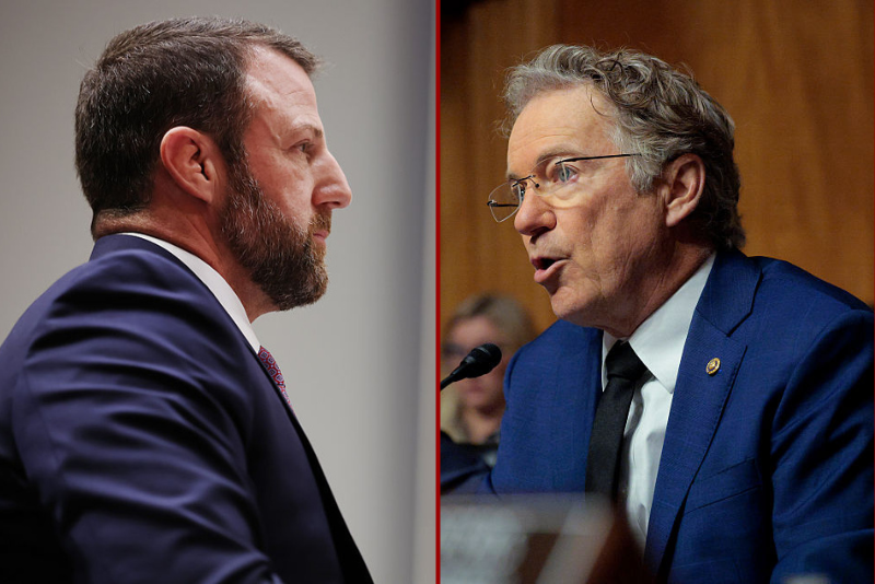 Rand Paul claims Senator Mullin has &lsquo;anger issues&rsquo; during heated DHS secretary confirmation hearing.