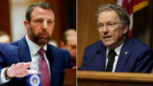 Rand Paul criticizes Markwayne Mullin for an alleged comment regarding a violent attack.