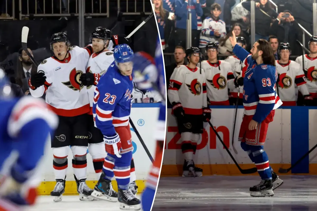 Rangers struggle against Senators after celebrating Mike Zibanejad's achievement