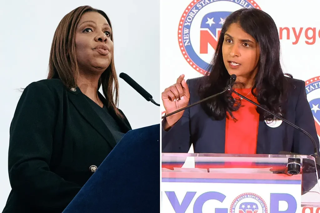 Republican candidate aims to challenge Attorney General Tish James in election as New Yorkers grow weary of crime