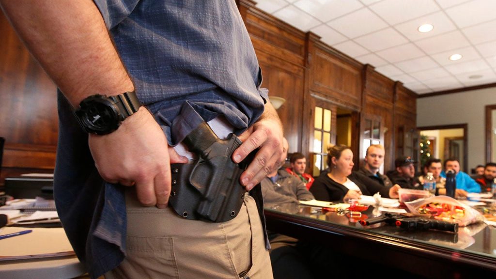 Republican officials advocate for campus carry legislation in eight states due to school shootings