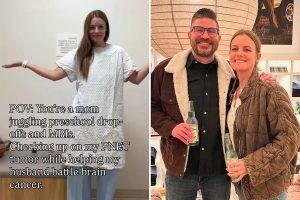 Sadness as husband struggles with a terminal brain tumor while wife faces a second battle with cancer