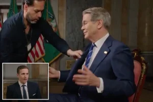 Scott Bessent brought into Situation Room during interview — indicates US Navy may escort oil tankers through Strait of Hormuz