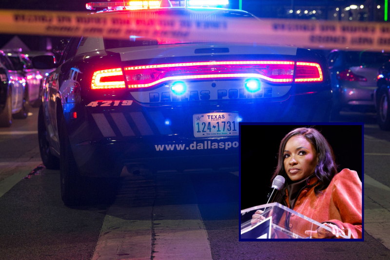 Security team member of Rep. Crockett shot and killed by police after providing false identity.