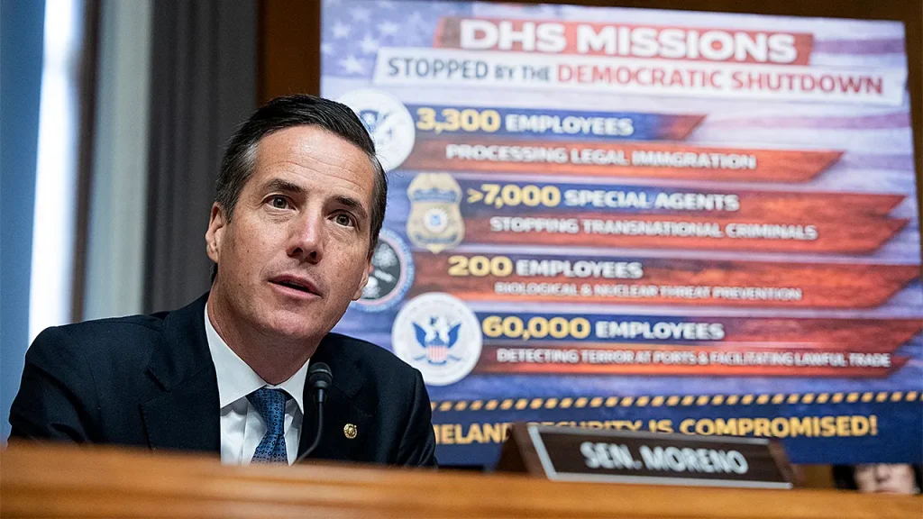 Sen. Bernie Moreno criticizes Democratic peers as repulsive regarding DHS shutdown