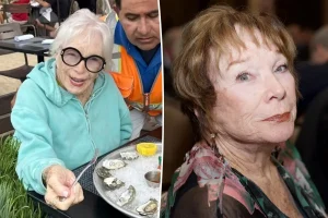 Shirley MacLaine, 91, has oysters and a beer for lunch in Malibu