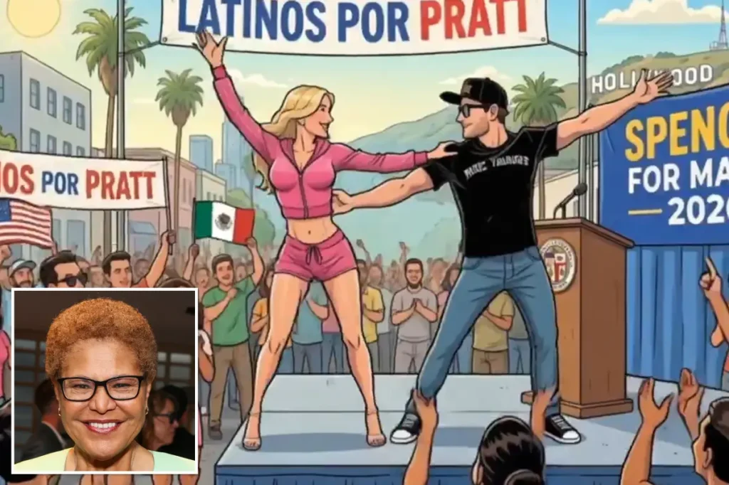Spencer Pratt criticizes Mayor Karen Bass in a Latinos for Pratt video