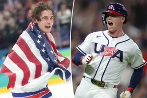Team USA sports Olympic hockey gold medal jerseys before WBC Final
