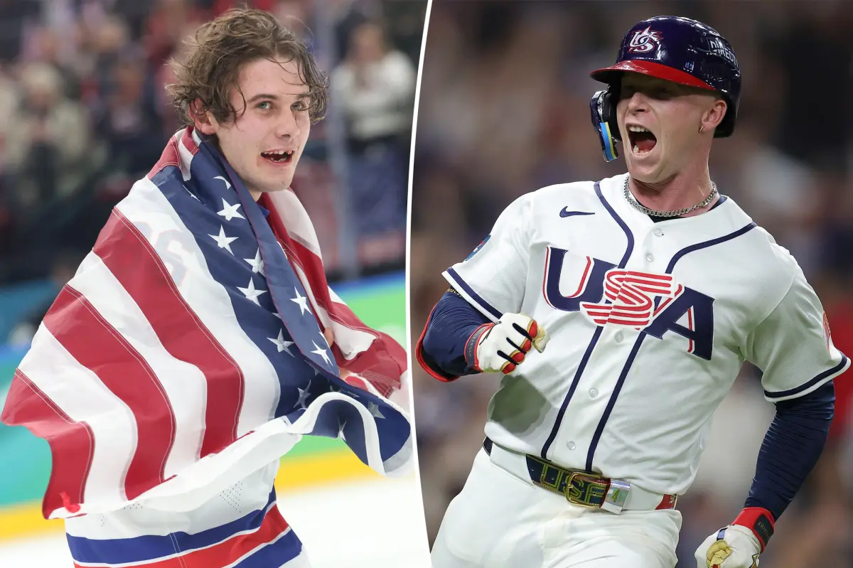 Team USA sports Olympic hockey gold medal jerseys before WBC Final
