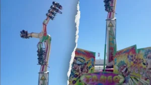 Texas amusement ride failure causes people to hang suspended in the air