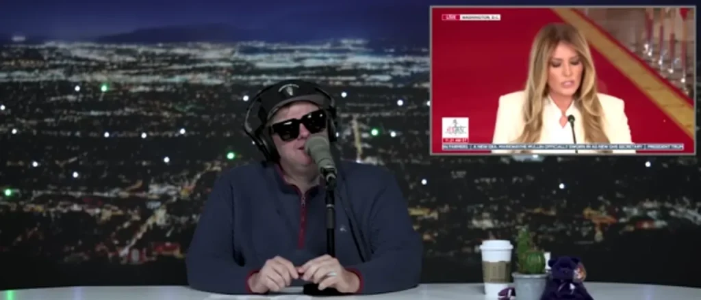 Tim Dillon Imitates Melania Trump While Making Jokes About the White House Robot Event