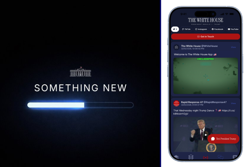 Trump administration introduces official White House app after a series of mysterious social media messages