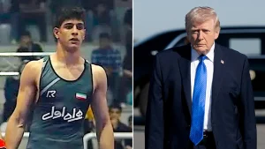 Trump criticizes Iran for executing teenage wrestler Saleh Mohammadi.